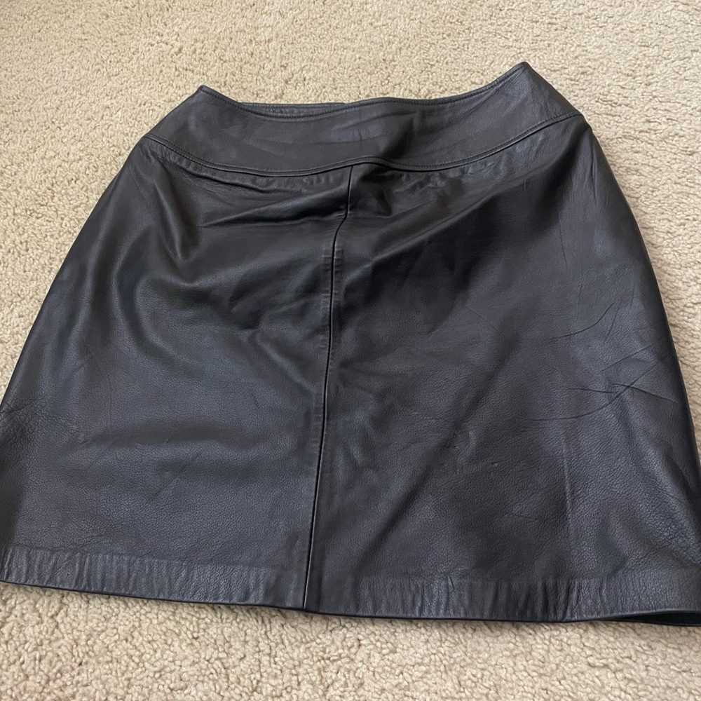 Leather skirt (black)